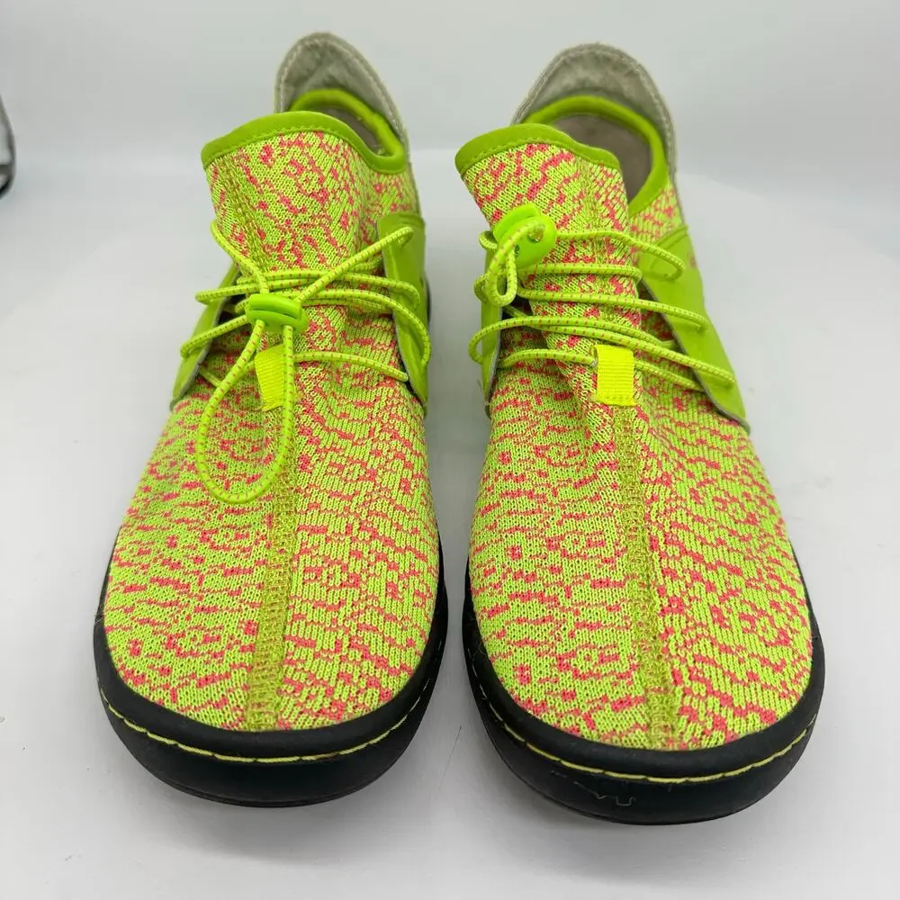 J Sport Carly Knit and Bungee Green and Pink High Top Womens Sneaker Size 9